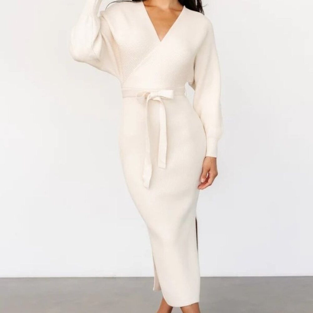 Sammi Faux Wrap Dress-- Baltic Born